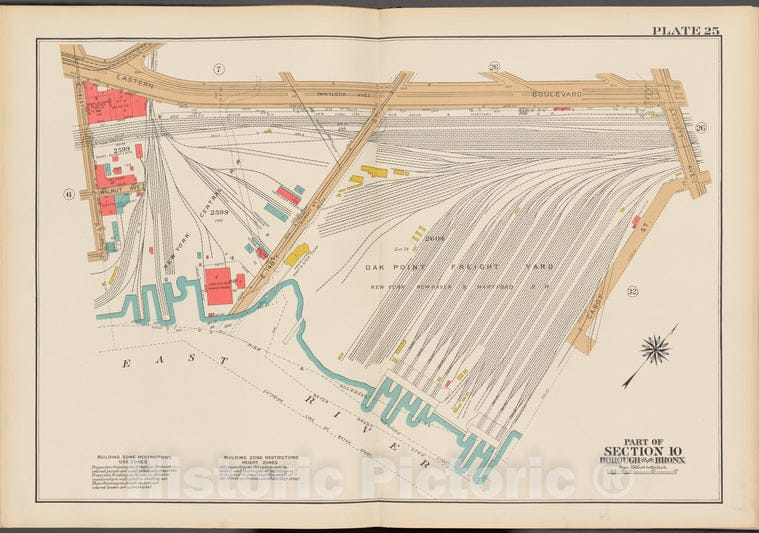 Historic 1942 Map - Double Page Plate No. 25, Part Of Section 10, Borough Of The Bro - Vintage Wall Art