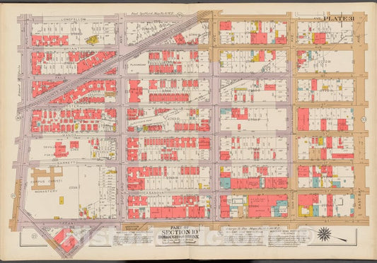 Historic 1942 Map - Double Page Plate No. 31, Part Of Section 10, Borough Of The Bro - Vintage Wall Art