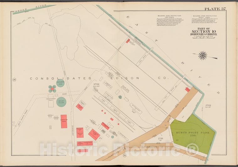 Historic 1942 Map - Double Page Plate No. 37, Part Of Section 10, Borough Of The Bro - Vintage Wall Art
