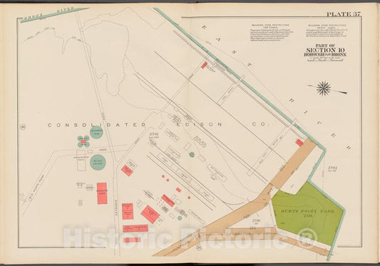 Historic 1942 Map - Double Page Plate No. 37, Part Of Section 10, Borough Of The Bro - Vintage Wall Art