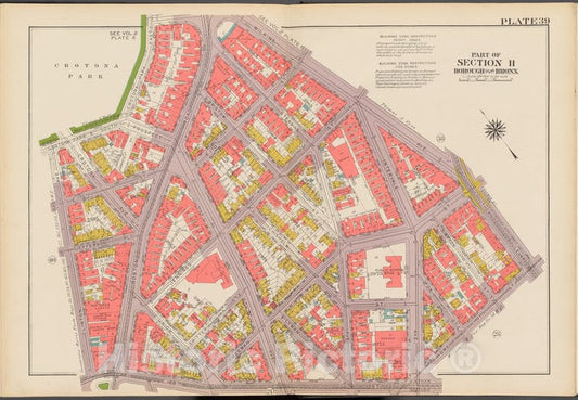Historic 1942 Map - Double Page Plate No. 39, Part Of Section 11, Borough Of The Bro - Vintage Wall Art