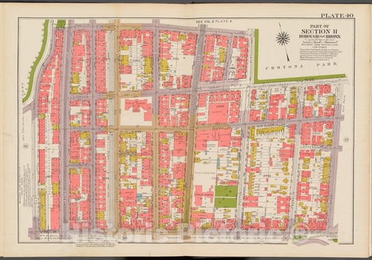 Historic 1942 Map - Double Page Plate No. 40, Part Of Section 11, Borough Of The Bro - Vintage Wall Art