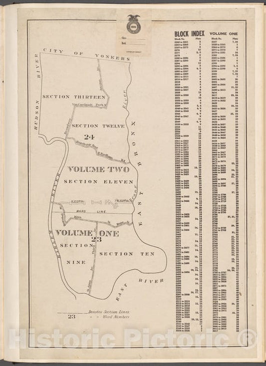 Historic Map - 1942 Bronx (New York, N.Y.), Block Index. Volume One - Vintage Wall Art