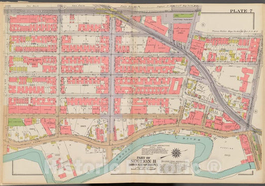Historic 1938 Map - Double Page Plate No. 7, Part Of Section 11, Borough Of The Bron - Vintage Wall Art