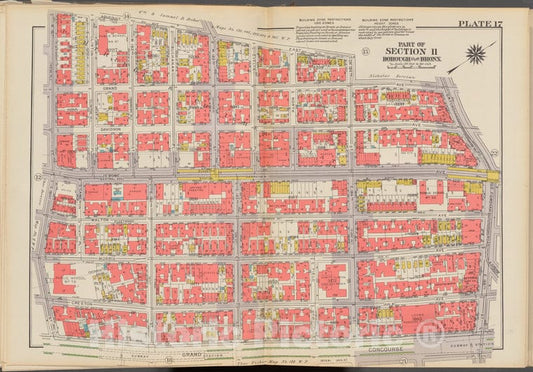 Historic 1938 Map - Double Page Plate No. 17, Part Of Section 11, Borough Of The Bro - Vintage Wall Art