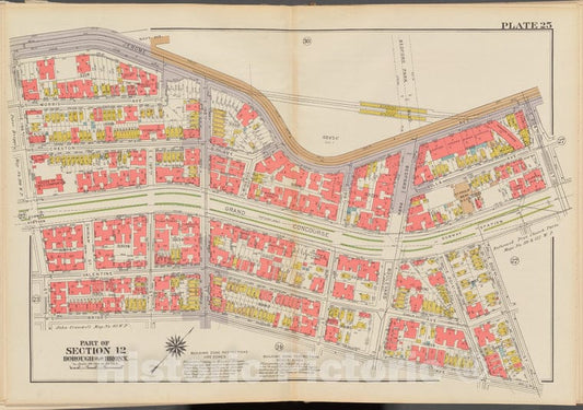 Historic 1938 Map - Double Page Plate No. 25, Part Of Section 12, Borough Of The Bro - Vintage Wall Art