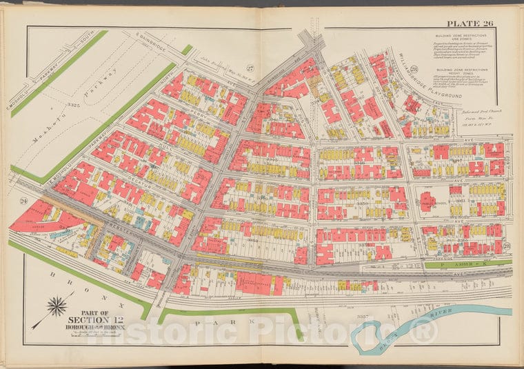 Historic 1938 Map - Double Page Plate No. 26, Part Of Section 12, Borough Of The Bro - Vintage Wall Art