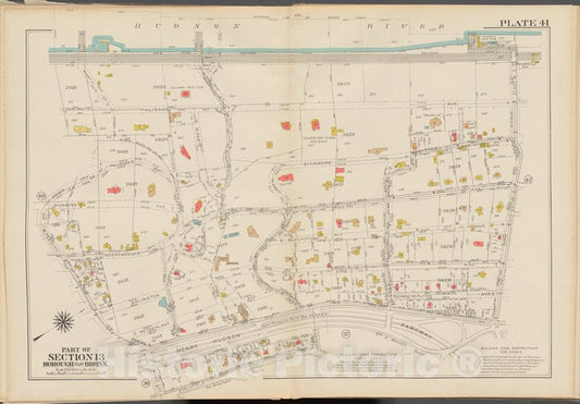 Historic 1938 Map - Double Page Plate No. 41, Part Of Section 13, Borough Of The Bro - Vintage Wall Art