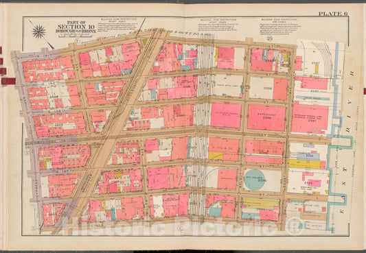Historic 1942 Map - Double Page Plate No. 6, Part Of Section 10, Borough Of The Bron - Vintage Wall Art, V2