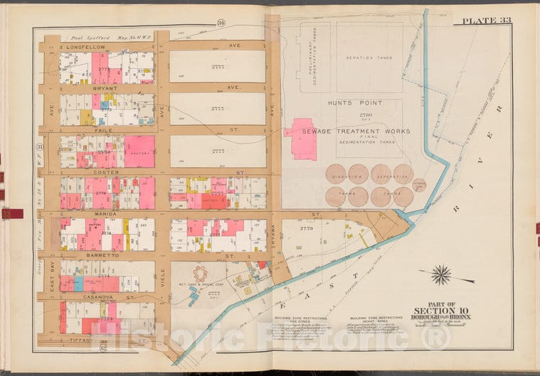 Historic 1942 Map - Double Page Plate No. 33, Part Of Section 10, Borough Of The Bro - Vintage Wall Art, V2