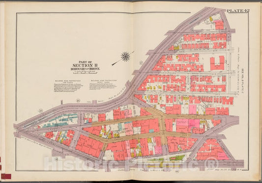 Historic 1942 Map - Double Page Plate No. 42, Part Of Section 11, Borough Of The Bro - Vintage Wall Art, v2