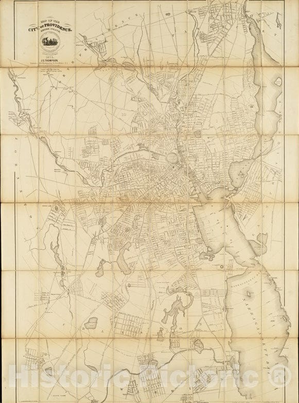 Historical Map, 1875 Map of the city of Providence, Rhode Island, Vintage Wall Art