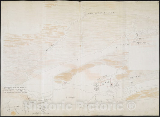 Historical Map, 1743 [Map of The Coast of Florida from Fort William to Musketae River] [South Sheet], Vintage Wall Art