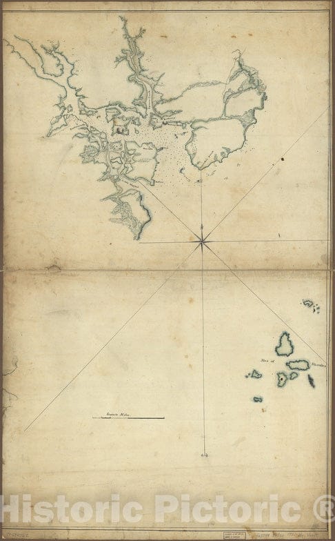 Historical Map, 1770-1779 New Hampshire, Vintage Wall Art