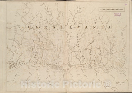 Historical Map, 1777 [Environs of Philadelphia], Vintage Wall Art