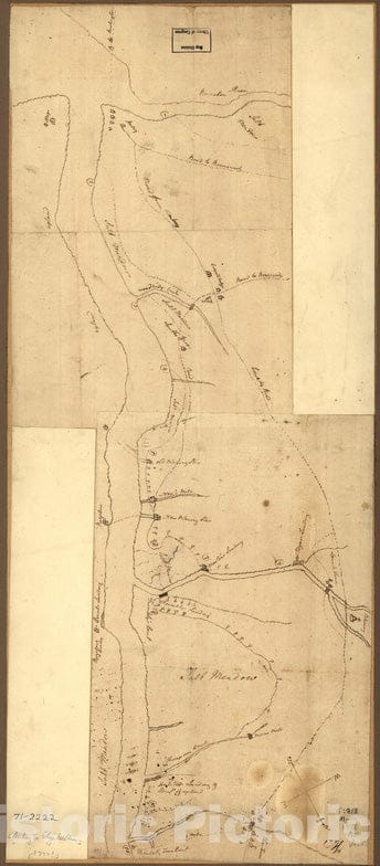 Historical Map, 1778 Amboy to Elizabethtown, Vintage Wall Art