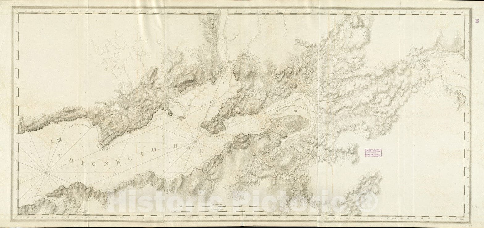 Historical Map, 1770-1779 [Chignecto Bay and Vicinity], Vintage Wall Art