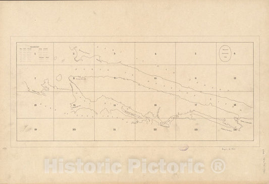 Historical Map, 1900 B. F. Stevens's Facsimile of The unpublished British Head Quarters Coloured Manuscript map of New York & Environs (1782), Vintage Wall Art