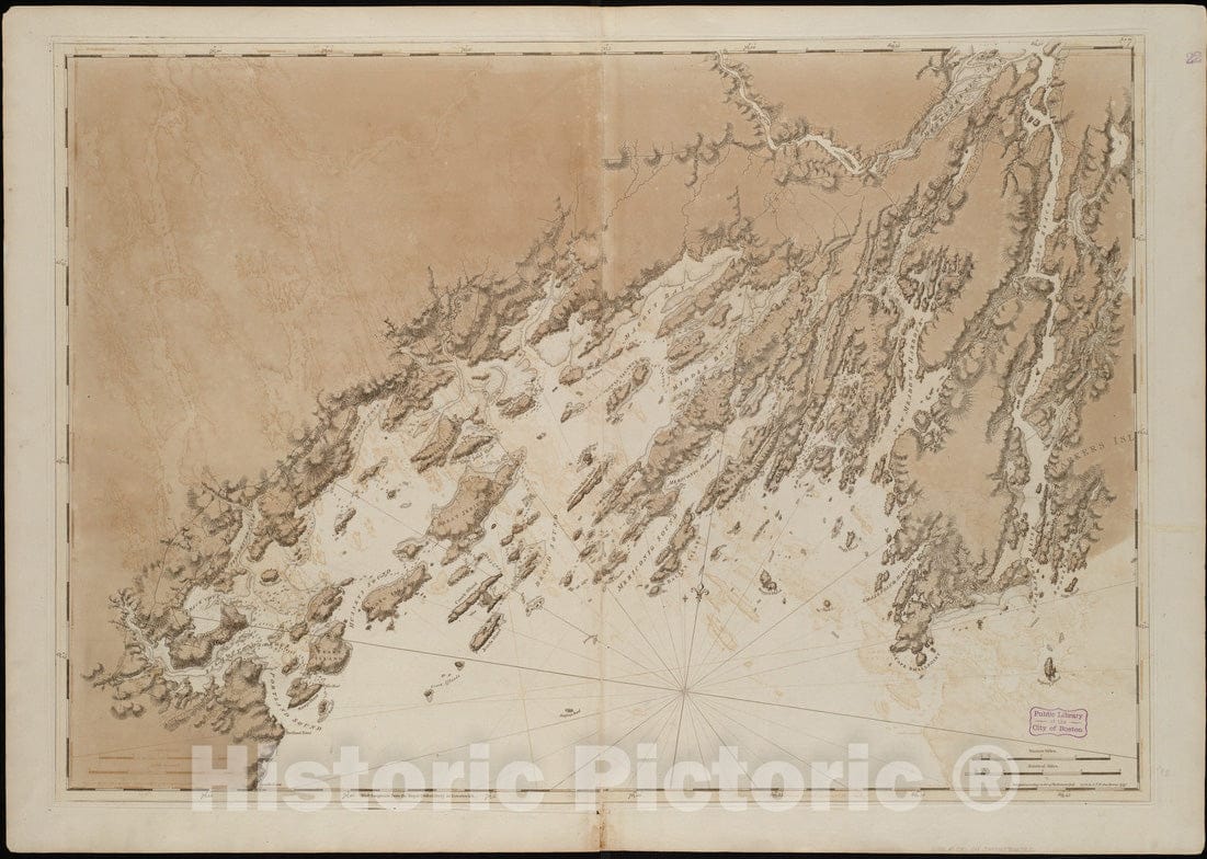 Historical Map, 1776 Coast of Maine from Salter Island to Portland Head, Vintage Wall Art : 5135041