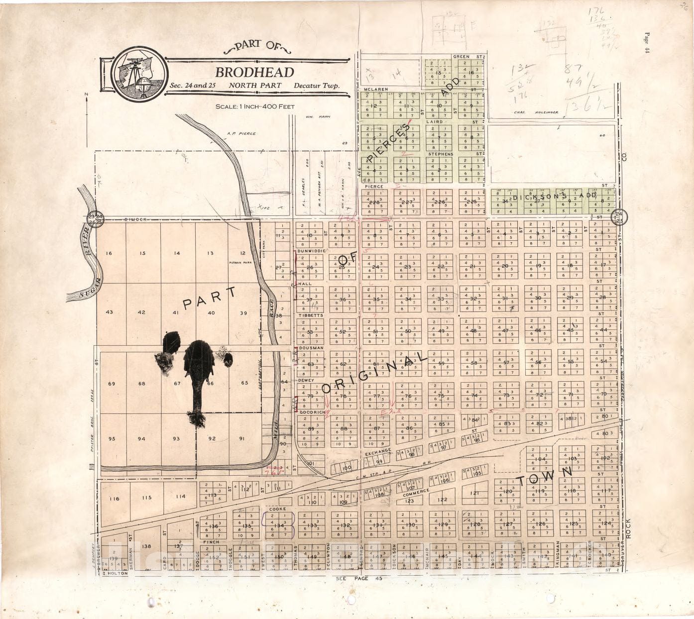 Historic 1931 Map - Atlas and plat Book of Green County, Wisconsin - Map of Jordan Township Green County, Wisconsin