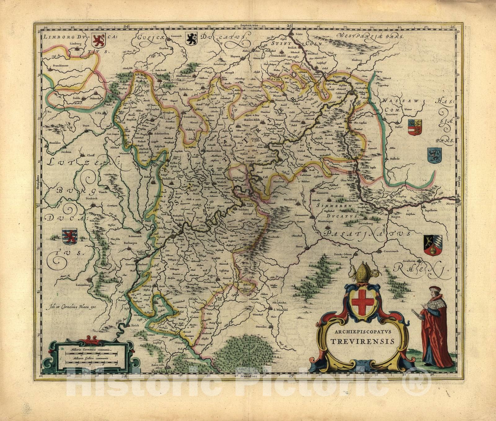 Historic 1647 Map - Le Theatre du Monde, ou, Novvel Atlas - Franconia - Novvel Atlas