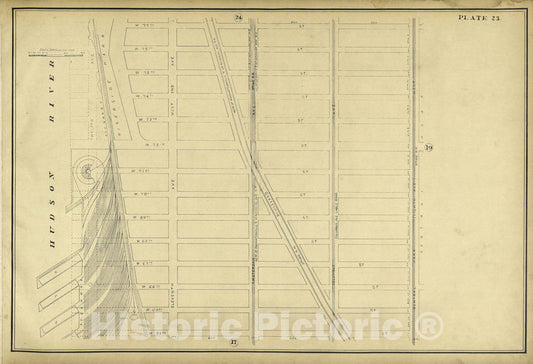 Historic 1896 Map - Atlas of The City of New York Lying South of 166th st. Showing Surface Railroads - Plate 4