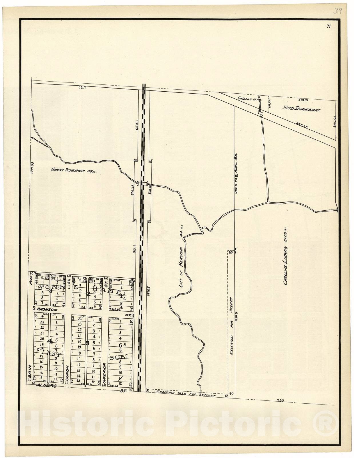 Historic 1924 Map - Plat Book of Racine and Kenosha Counties, Wisconsin - Waterford