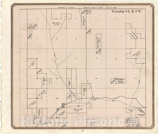 Historic 1912 Map - Plat Book of San Diego County, California - Township 9 S, R. 4 W