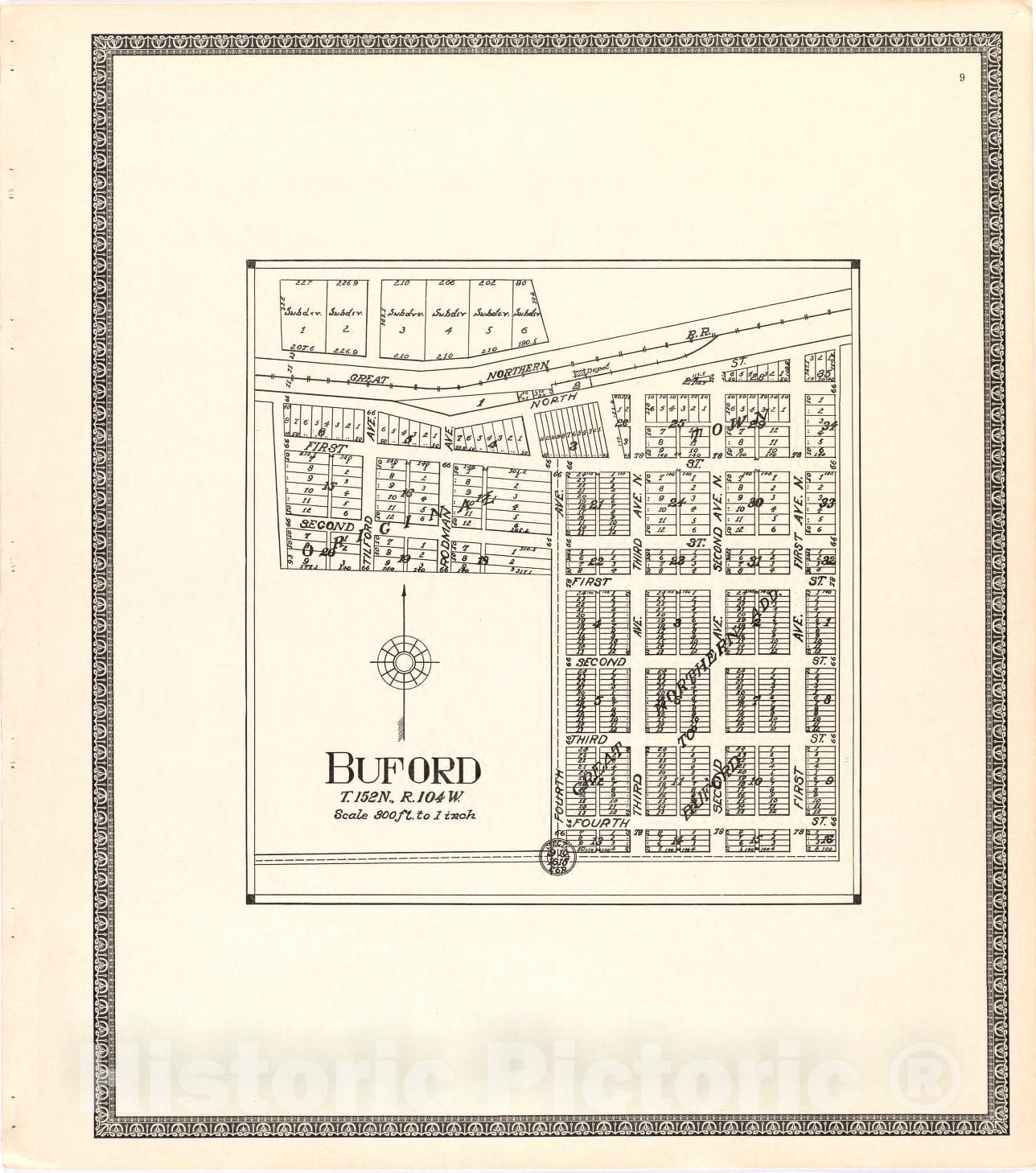 Historic 1937 Map - Atlas, Williams County, North Dakota. - Buford - Atlas of Williams County, North Dakota