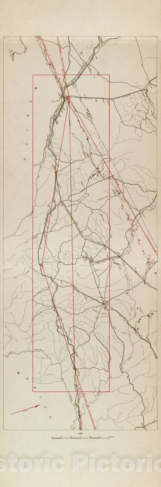 Historic 1924 Map - Aeronautical Strip maps of The United States. - No. 29 Recto, 1932 - Air Corps map