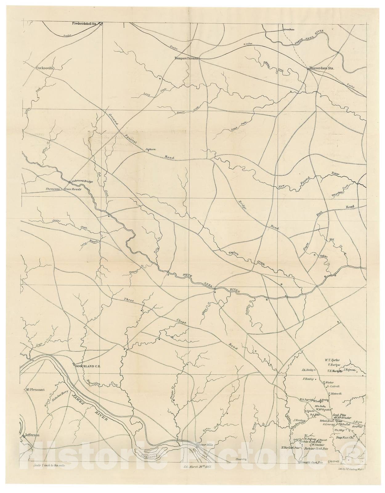 Historic 1864 Map - Central Virginia. - Sheet 17