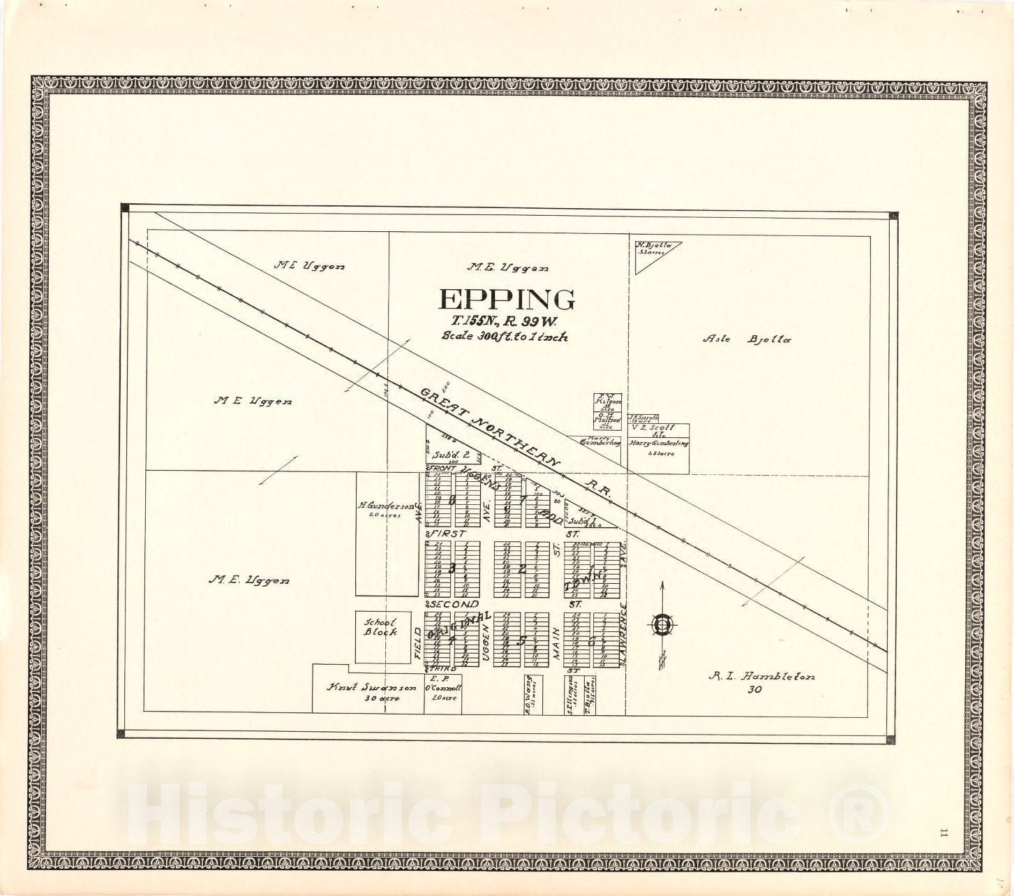 Historic 1937 Map - Atlas, Williams County, North Dakota. - Epping - Atlas of Williams County, North Dakota