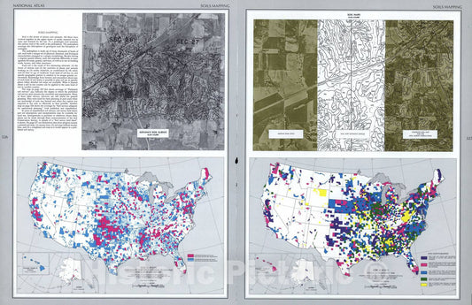 Historic 1970 Map - The National Atlas of The United States of America. - Soils (Continued)