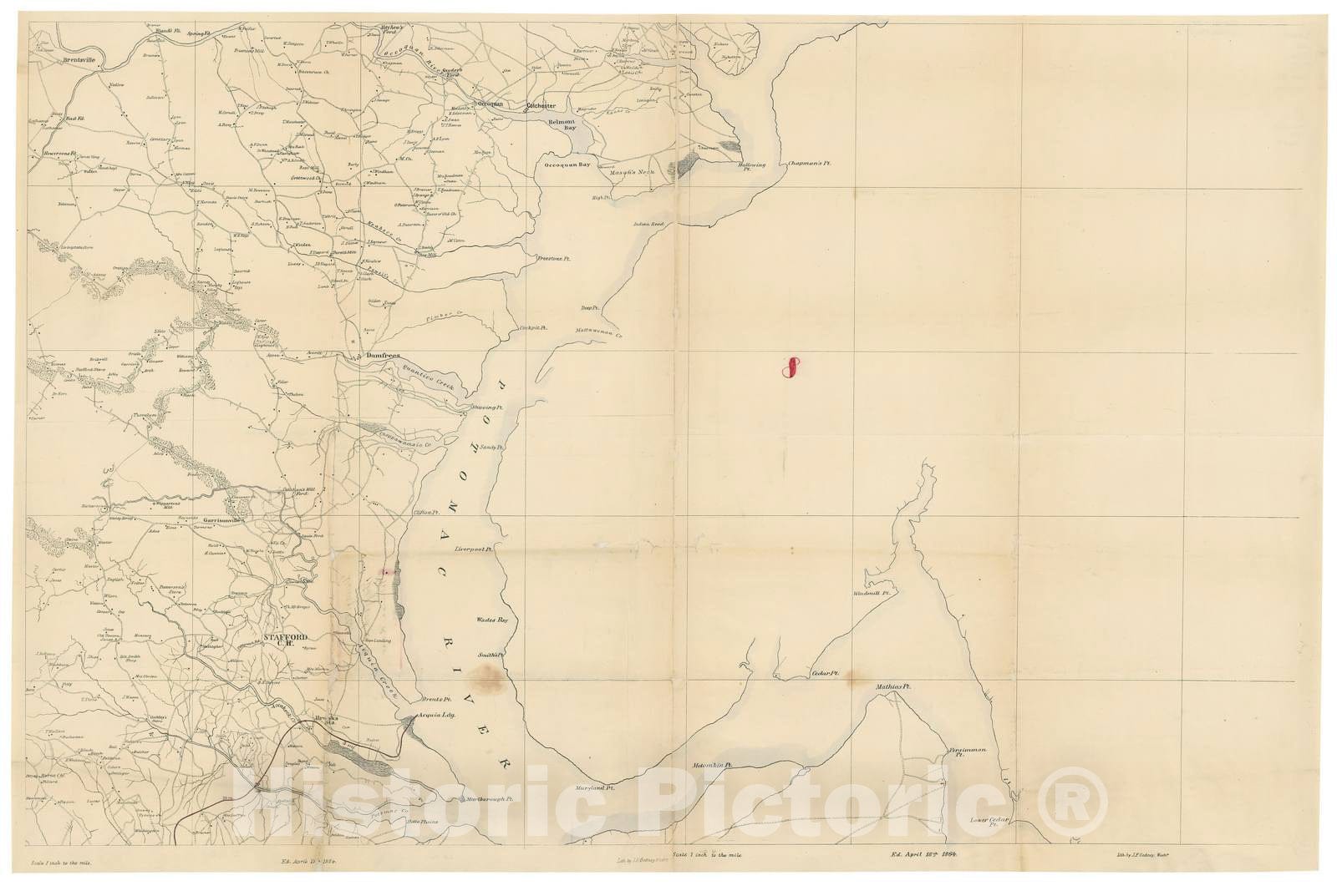 Historic 1864 Map - Central Virginia. - Sheet 8