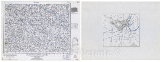 Historic 1955 Map - India and Pakistan 1:250,000. - Agra, India, 1962