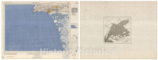 Historic 1955 Map - India and Pakistan 1:250,000. - Karachi, Pakistan 1959