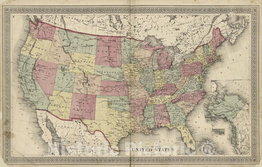 Historic 1875 Map - Atlas of Lewis Co, New York - Map of The United States - Atlas of Lewis County, New York