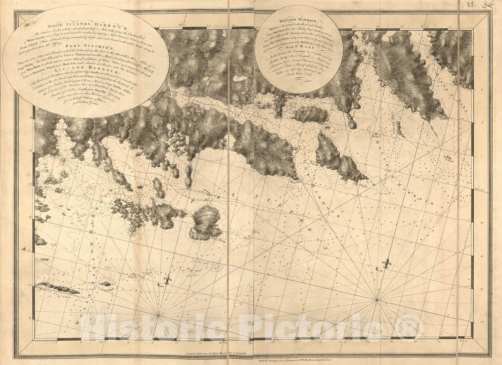 Historic 1800 Map - The Atlantic Neptune - Image 35 of The Atlantic Neptune,