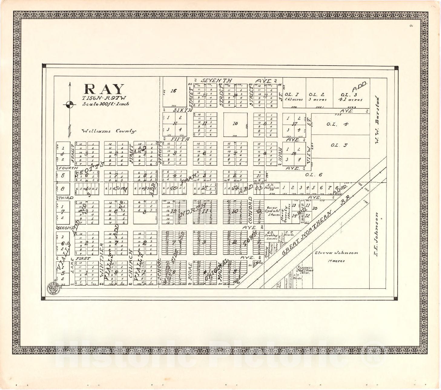 Historic 1937 Map - Atlas, Williams County, North Dakota. - Ray - Atlas of Williams County, North Dakota