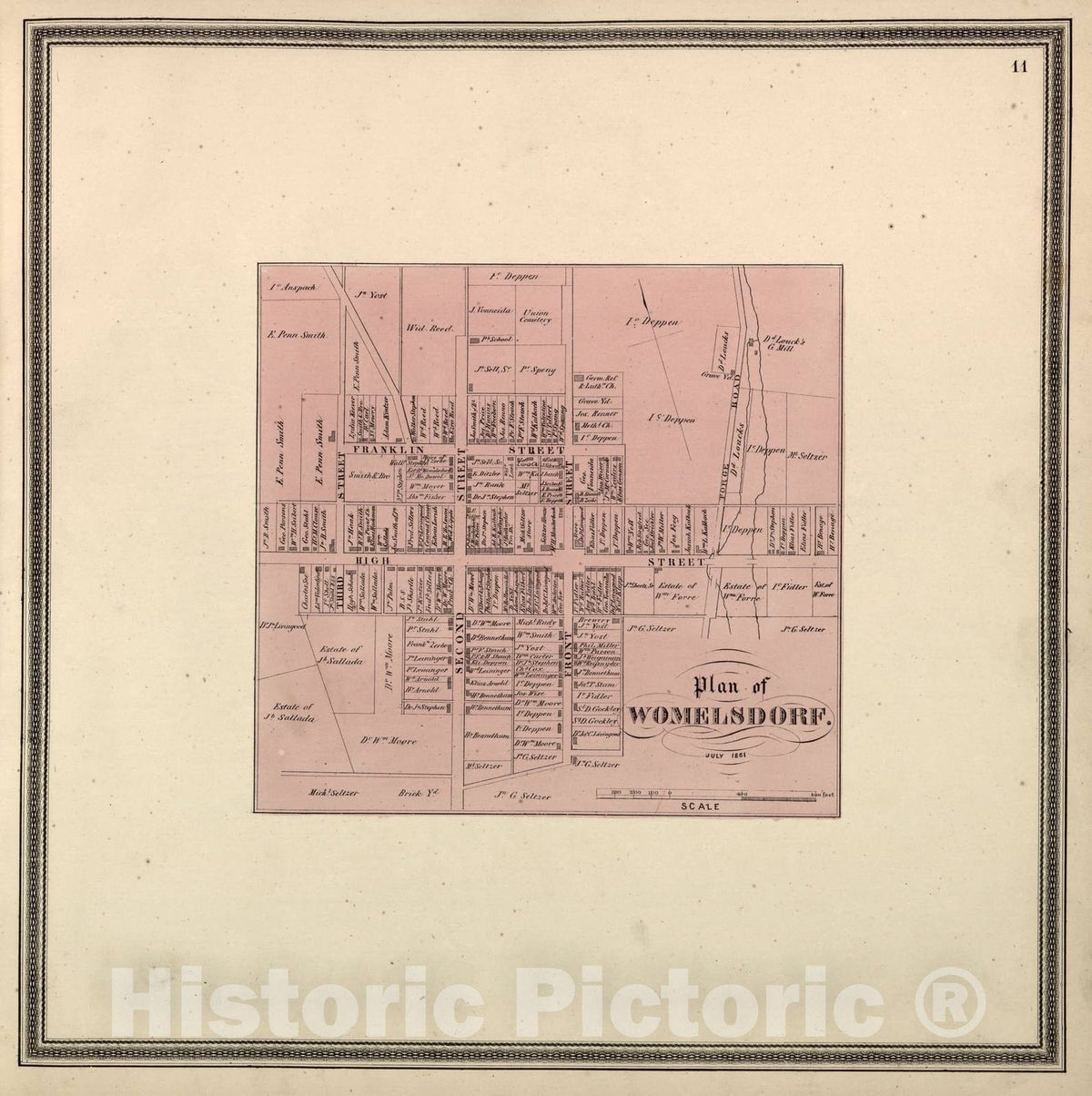 Historic 1862 Map - Township map of Berks County, Pennsylvania, from Expected surveys - Bethel Township - Bridgens' Township map of Berks County, Pennsylvania