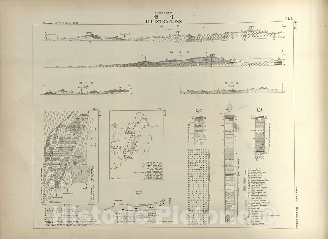 Historic 2013 Map - Geological Atlas of Chosen - Illustrations - Geological Atlas of Chosen