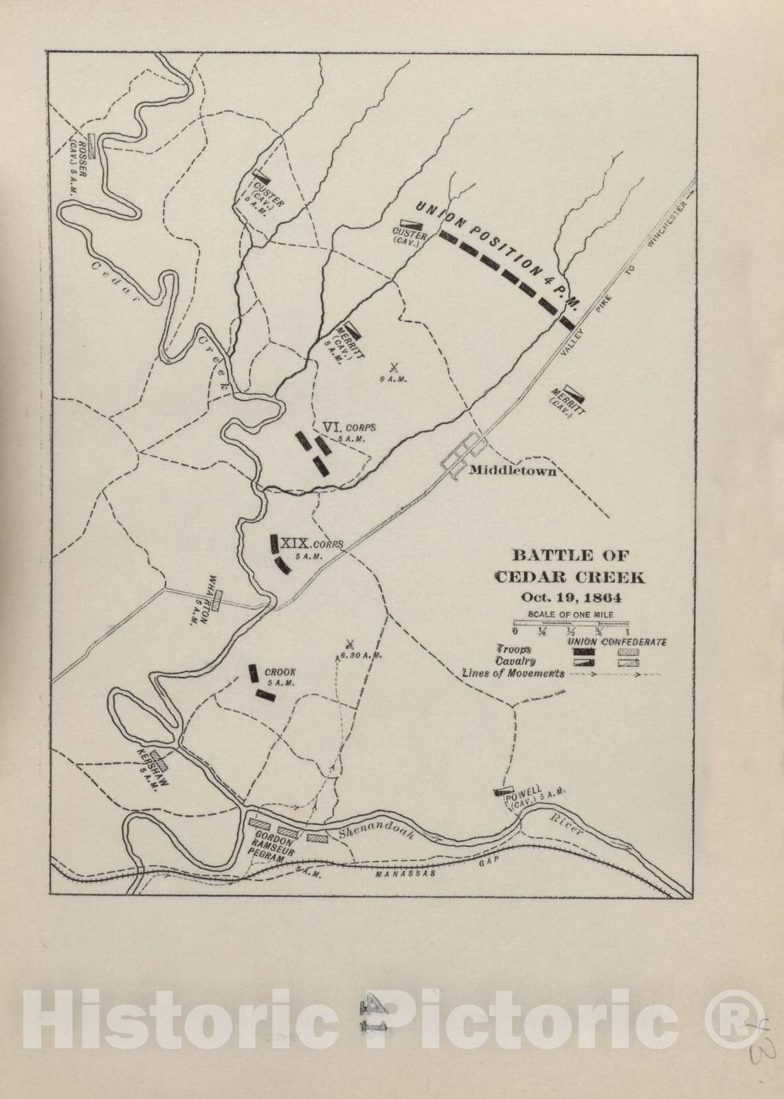 Historic 1914 Map - Campaigns of The American Civil War-Atlas - Battle of Fredericksburg, Dec. 13, 1862 - American Civil War Atlas