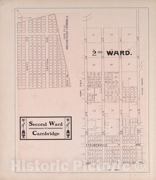 Historic 1902 Map - Illustrated Atlas of Guernsey County, Ohio. - Fifth Ward of Cambridge - Atlas of Guernsey County, Ohio 2