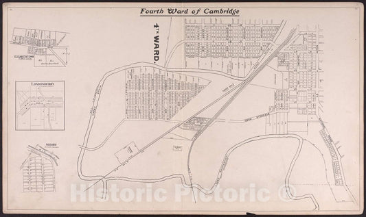 Historic 1902 Map - Illustrated Atlas of Guernsey County, Ohio. - Fourth Ward of Cambridge - Atlas of Guernsey County, Ohio