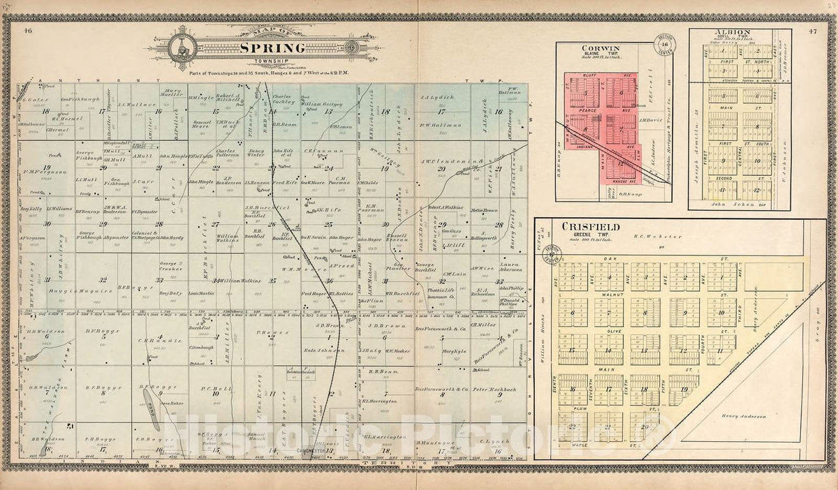 Historic 1902 Map - Standard Atlas of Harper County, Kansas - Image 26 of Standard Atlas of Harper County, Kansas : Including a plat Book of The