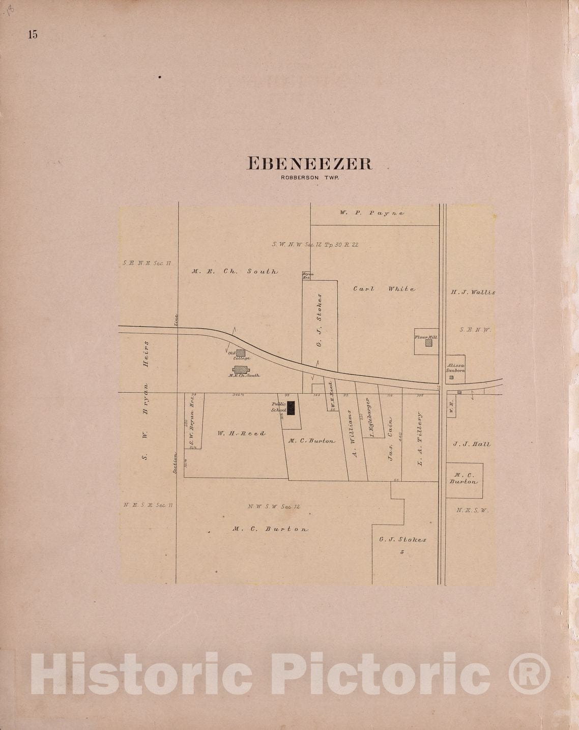 Historic 1904 Map - Plat Book of Greene County, Missouri - Ebenezzer