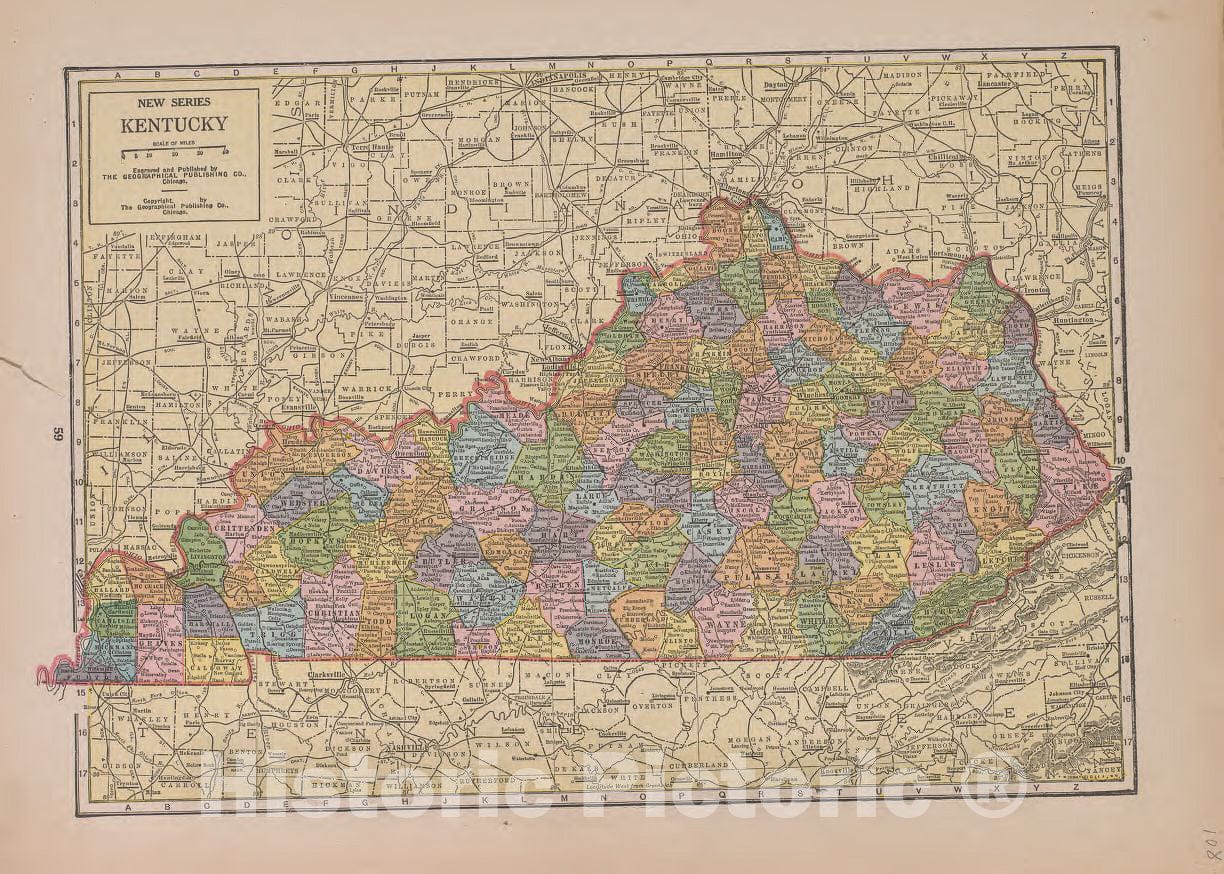 Historic 1921 Map - Atlas of Plymouth County, Iowa - Kentucky - Atlas of Plymouth County and The World