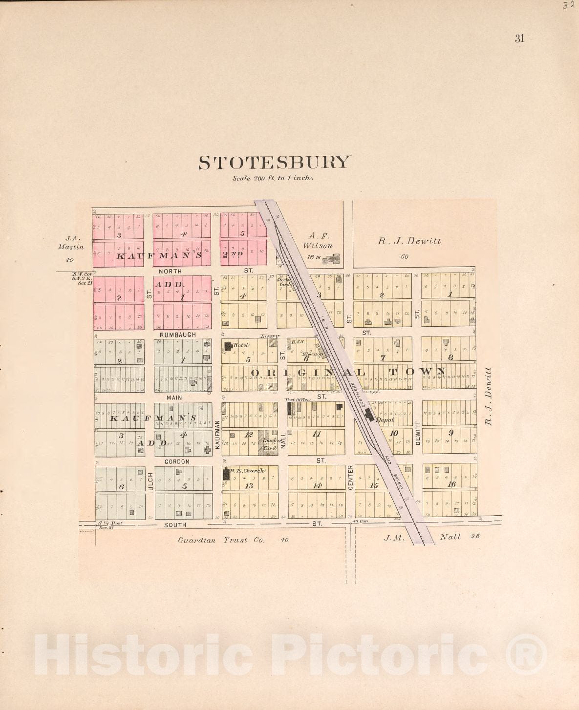 Historic 1903 Map - Plat Book of Vernon County, Missouri - Washington