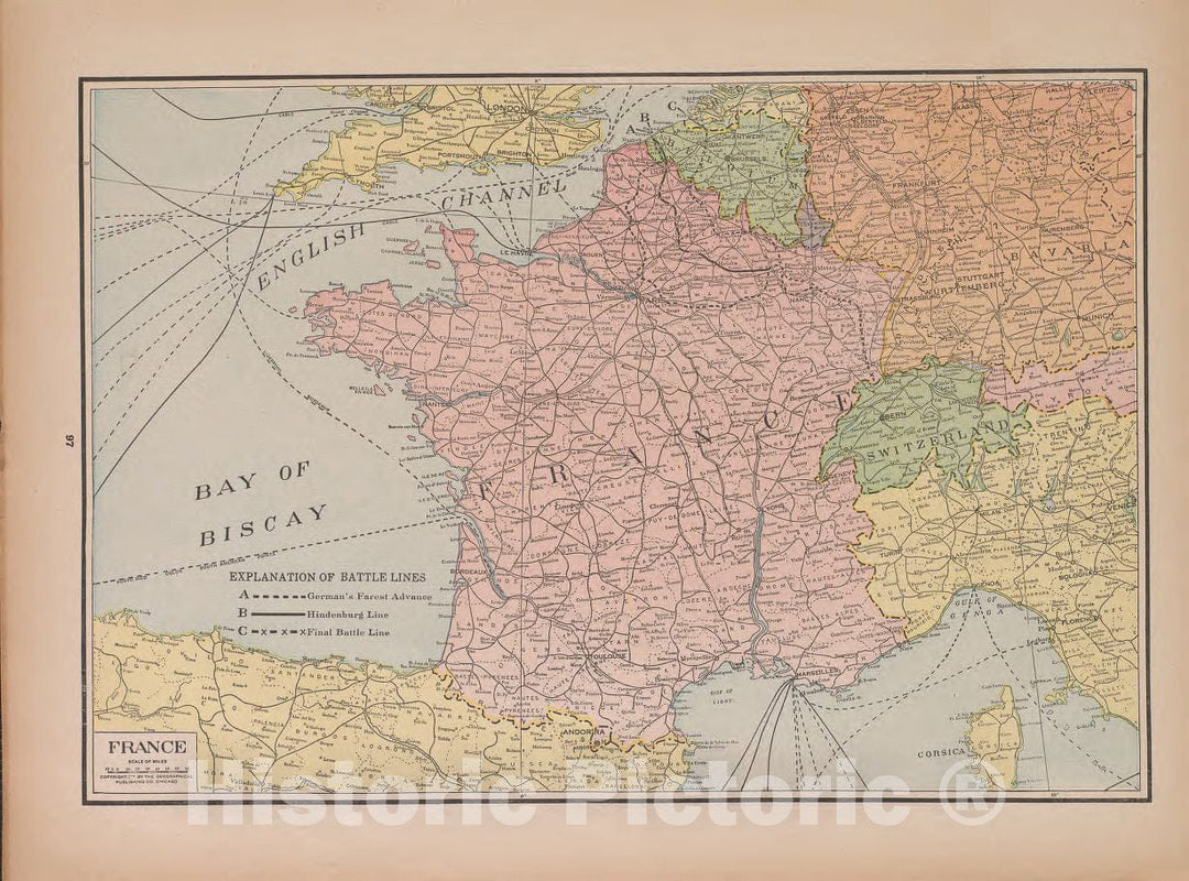Historic 1927 Map - Atlas of Doniphan County, Kansas - France - Atlas of Doniphan County and The World