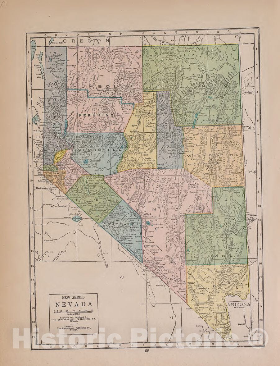Historic 1921 Map - Atlas of Plymouth County, Iowa - Nevada - Atlas of Plymouth County and The World